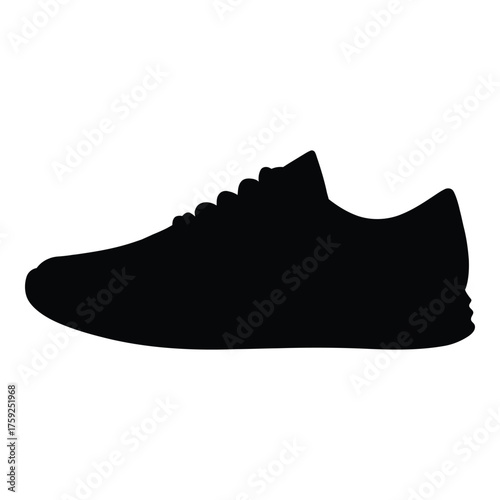 Women's Sneaker Lace-up Shoes Silhouette, Vector, Illustration