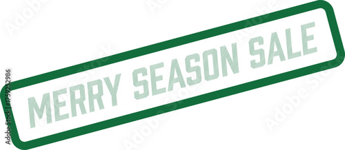 Bold green stamp highlights an incredible Merry Season Sale for holiday shoppers seeking great deals