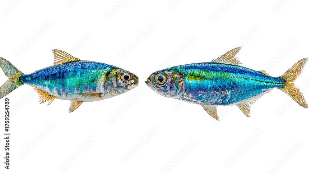 Fototapeta premium Colorful Tropical Fish with Shimmering Scales in Underwater Scene