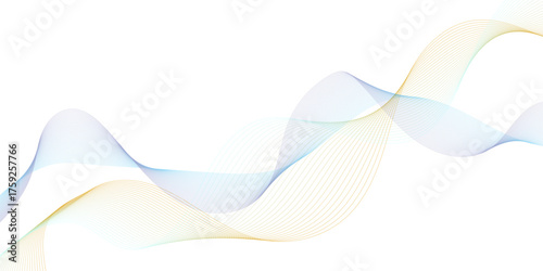 abstract blue wave background pink ribbon isolated on white