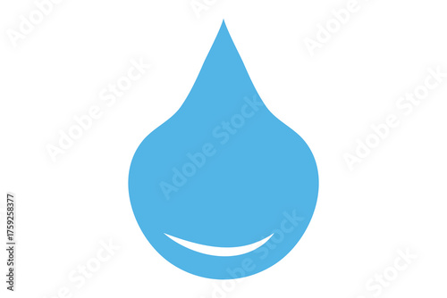 water drop icon, flat water drop icon.