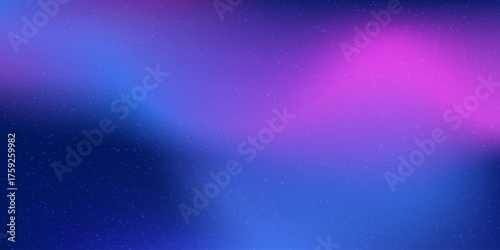 Glowing blue and pink abstract color gradient banner poster cover design, dark blured texture, copy space
