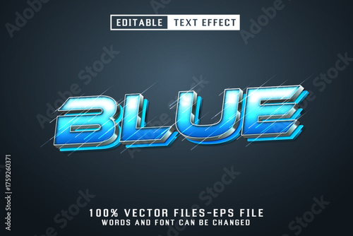 Blue Editable Text Effect