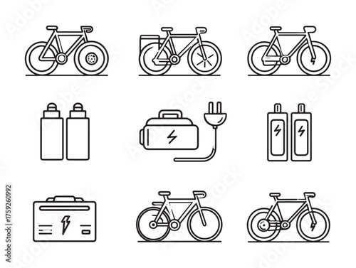 E-Bike Battery Charge Line Art Tutorial