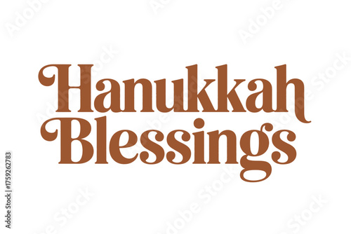 Vector art of hanukkah blessings lettering for graphic design