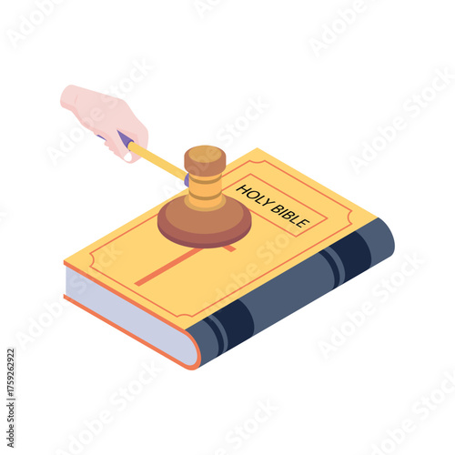 Judge Gavel Vector icon which can easily modify or edit