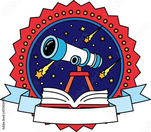 logotype icon of a telescope