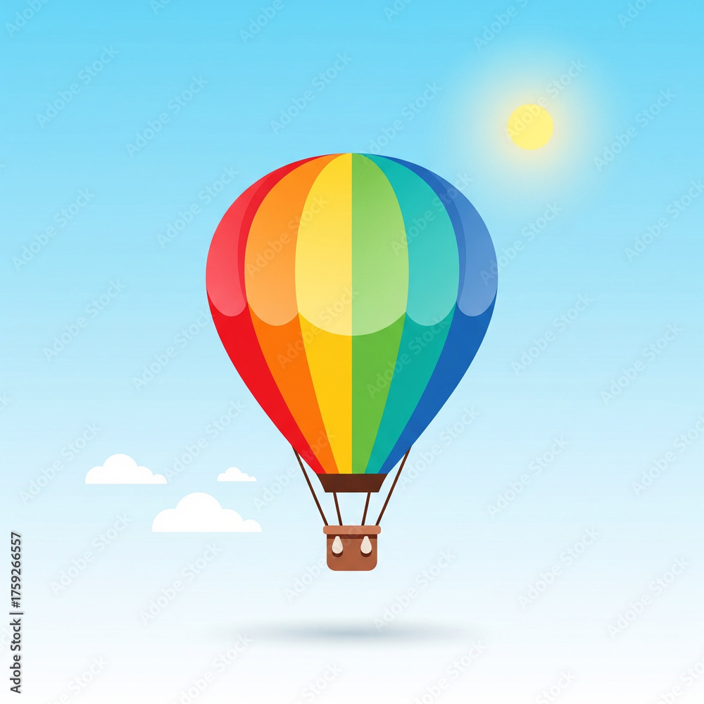 Naklejka premium hot air balloon in sky