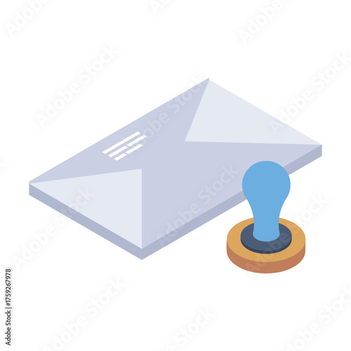 Legal Mail Vector icon which can easily modify or edit