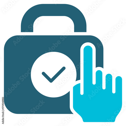 Access Blue White Icon