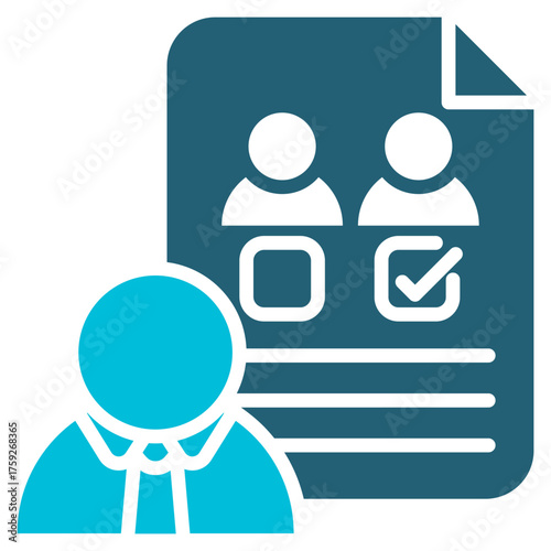 Assigner Blue White Icon