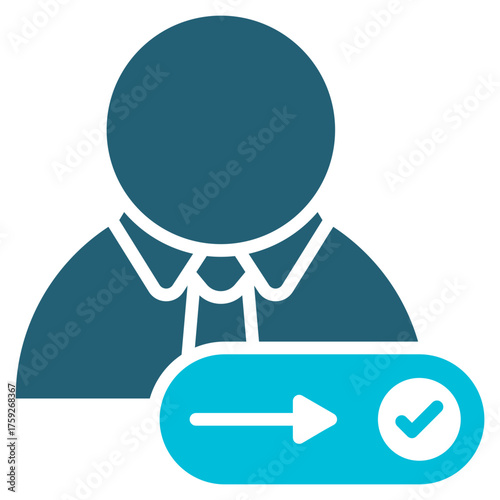 Enabler Blue White Icon