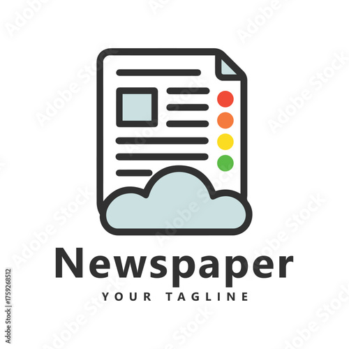 News paper logo design template