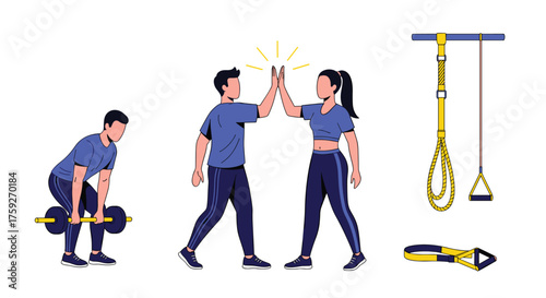 Achieving Fitness Goals Together Through Weight Training and Suspension Exercise