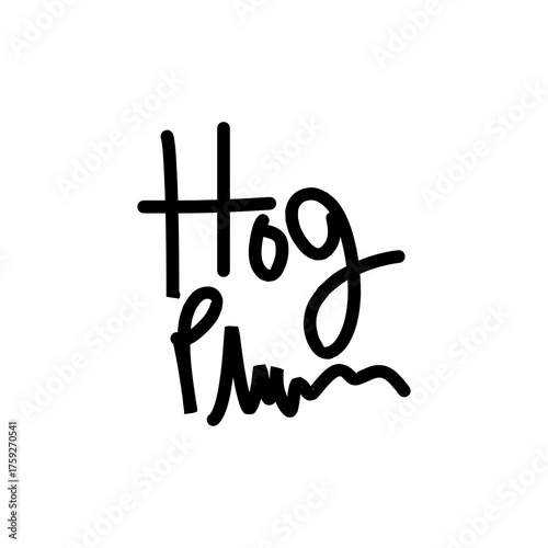 Hog plum text design