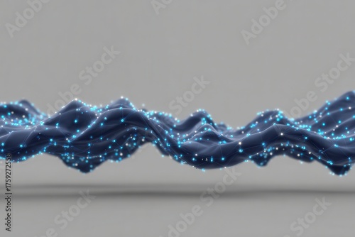 services migration abstract data wave in blue tones visualizing smooth monitoring recovery feedback inspection networking planning testing transition
