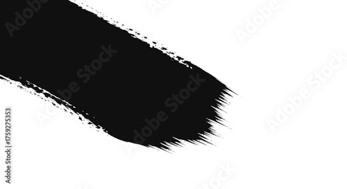 A Bold Black Brushstroke Across a Clean White Canvas Illustrating Artistic Expression and Minimalist Design Concepts