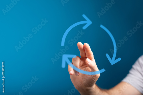 Person interacting with a c...