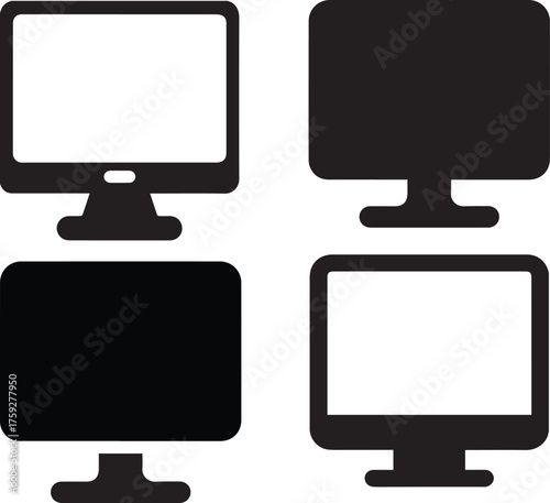 computer monitor vector illustration