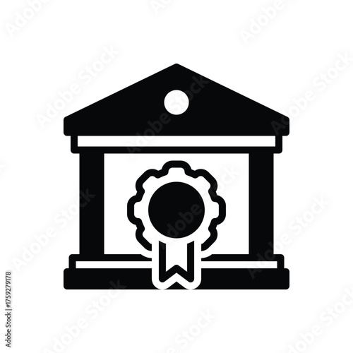 Black solid icon for monetary policy
