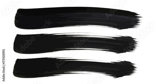 Abstract Artistry with Bold Black Brush Strokes Representing Creative Expression and Minimalist Design Elements