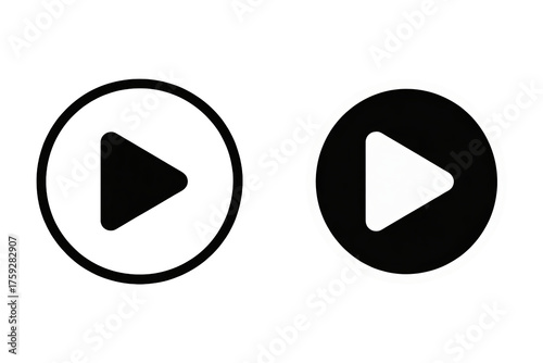 Free Download Play button icon set for video streaming and media playback - GFXLoad