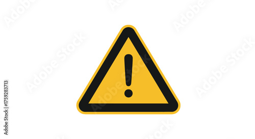 Yellow warning triangle with black exclamation mark sign symbol alert danger hazard concept vector