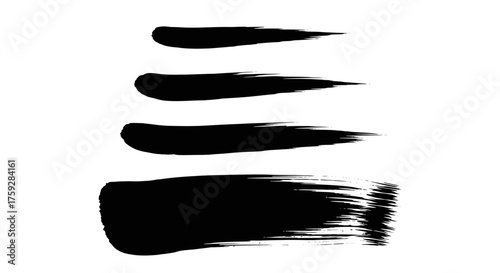 Abstract Ink Strokes Expressing Dynamic Movement and Bold Artistic Expression