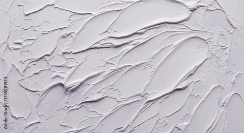An Abstract Textured Surface Featuring Impasto Strokes of Light Gray Paint Creating a Unique and Organic Pattern with Shadows and Highlights Providing Depth and Dimension