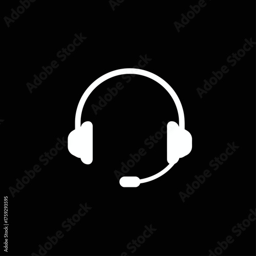 Customer Service Headset Icon for Support and Communication