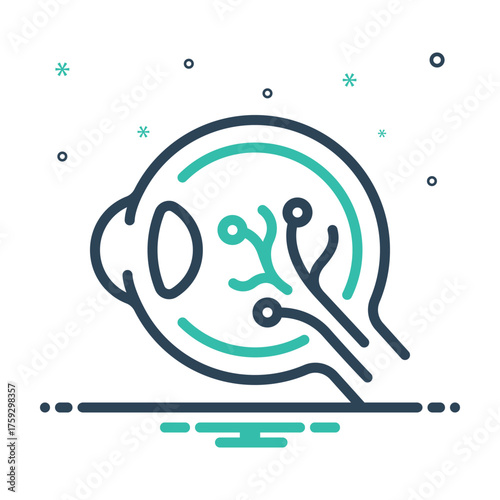 Mix icon for diabetic eye care