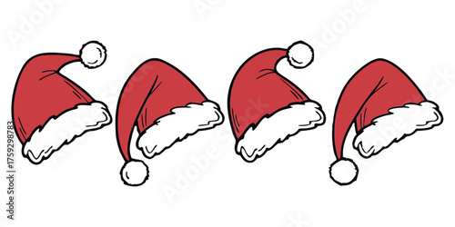 vector illustration of Santa claus hat