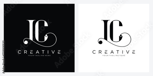 Initial LC , CL Logo Design Vector template
