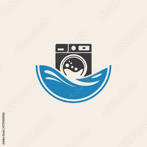 vector illustration of a washing machine