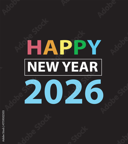 Elegant Hello 2026 New Year Typography Design