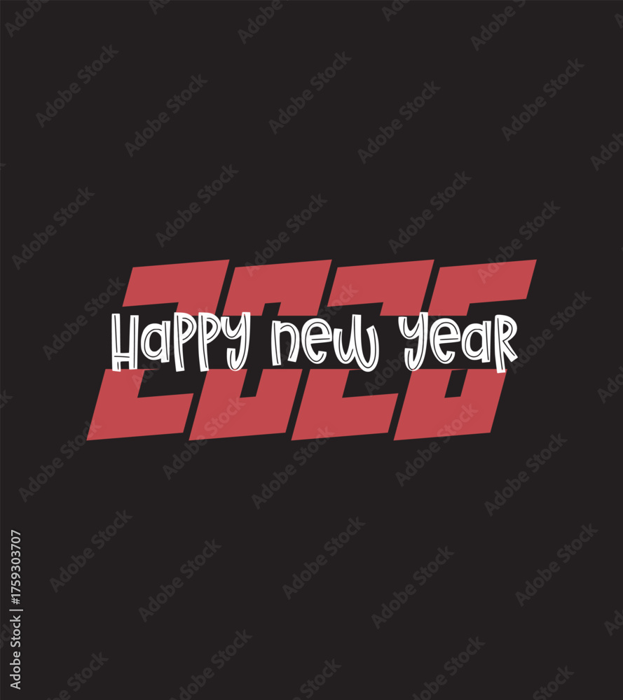Fototapeta premium Elegant Happy New Year Typography Vector