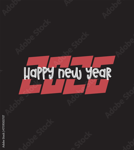 Elegant Happy New Year Typography Vector