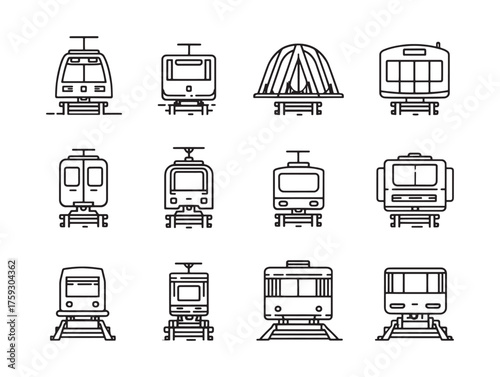 Funicular Railway Line Art Vintage Transport Design