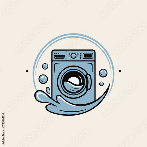 washing machine vector illustration