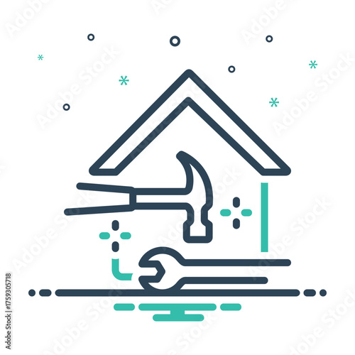 Mix icon for home repair