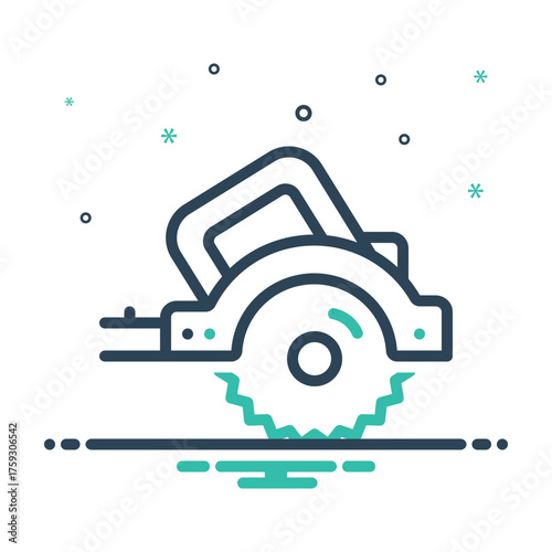 Mix icon for circular saw