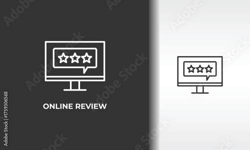 Online Review Vector, Icon Or Logo Sign Isolated Symbol Illustration