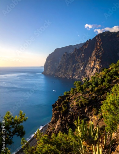 Coastal Cliffside Beauty - A Serene Ocean View in Madeira.