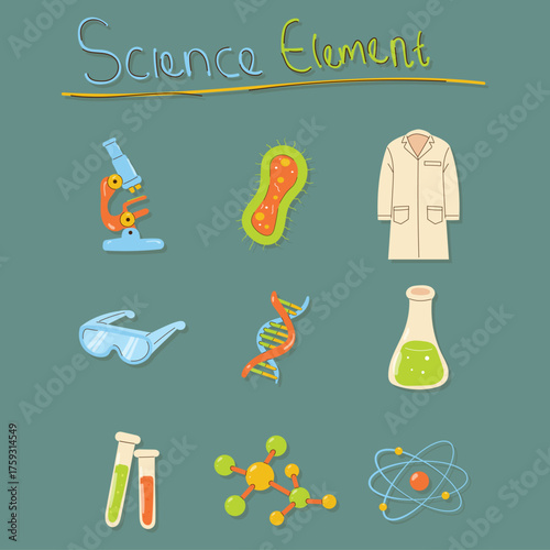 Science Laboratory Equipment Elements Collection