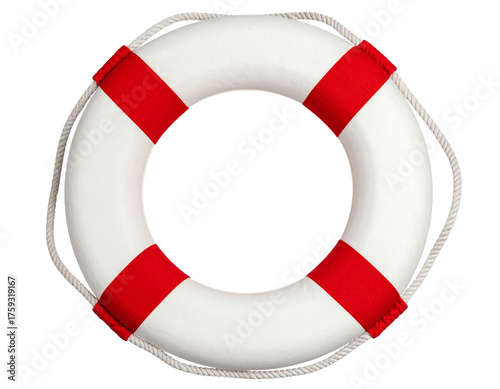 life buoy on white background