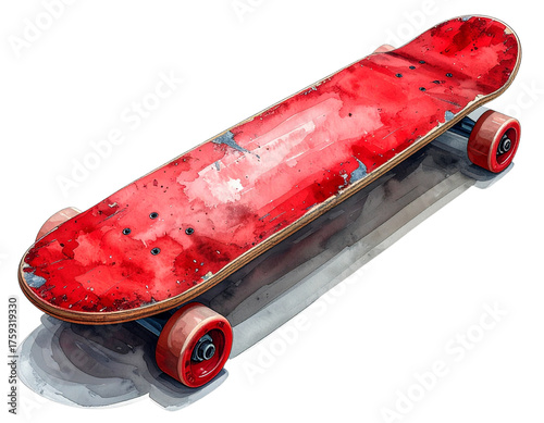 red bottle with water drops