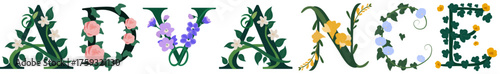 ADVANCE, Floral Alphabet Print for Designers