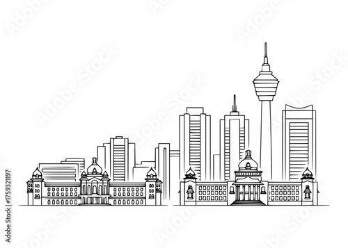 Bangalore City Line Art