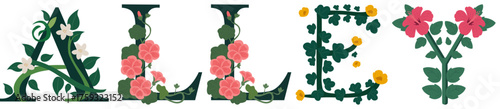 ALLEY, Classic Botanical Alphabet Design