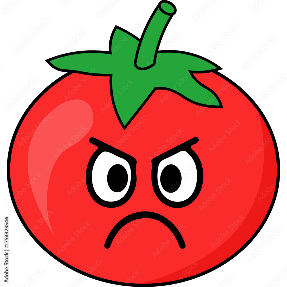 Obraz premium Cute Cartoon Tomato Character